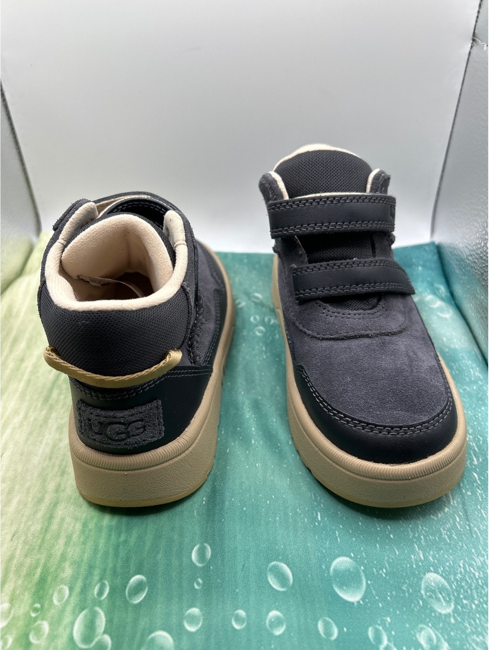UGG® Kids' Rennie Suede & Leather Double-Strap Sneaker Boot New Blue